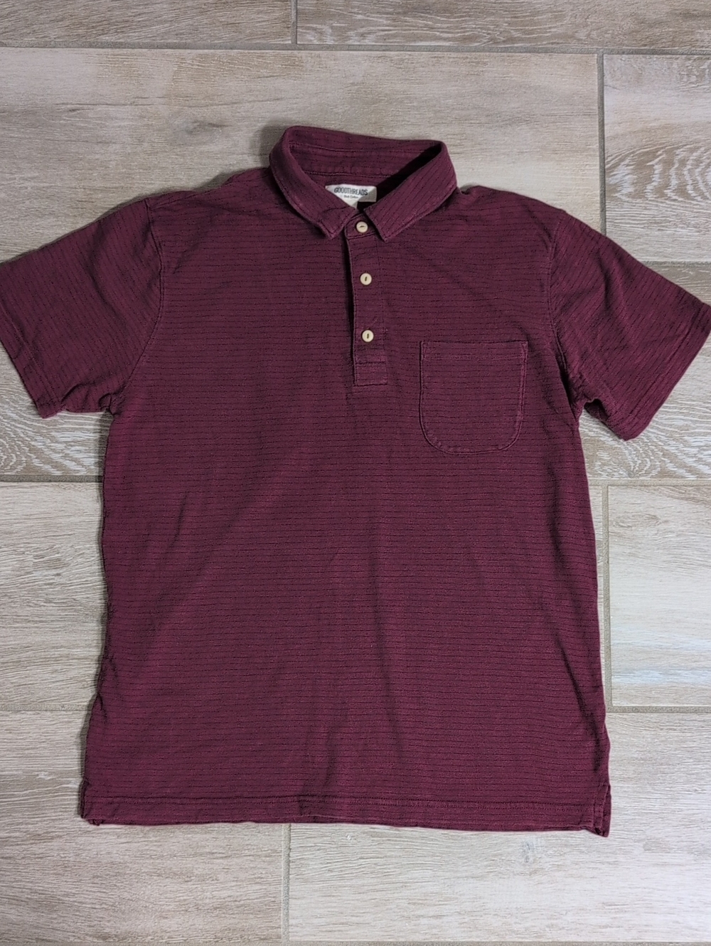 Goodthreads Slub Cotton Polo Shirt | Goodthreads Pinstripe Polo